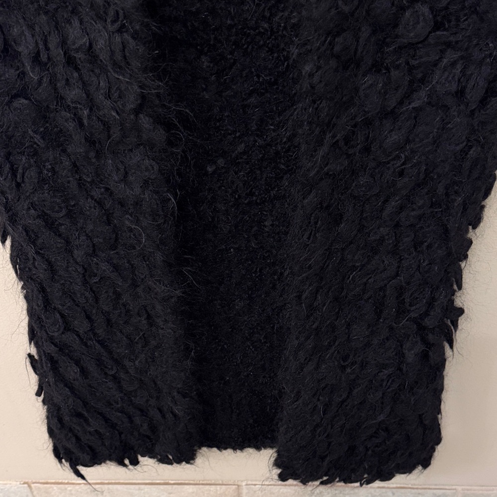 Authentic Tory Burch Black Textured Layering Vest small - Picture 8 of 10